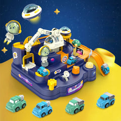 Manual Space Big Adventure Track Set - 2 Assorted Cars