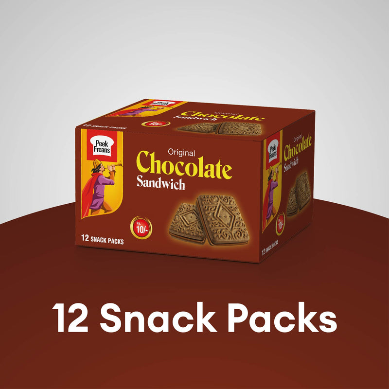 Peek Freans Chocolate Sandwich Biscuit Snack Pack Box