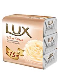 Lux Velvet Touch Soap Peach & Cream Trio 145g