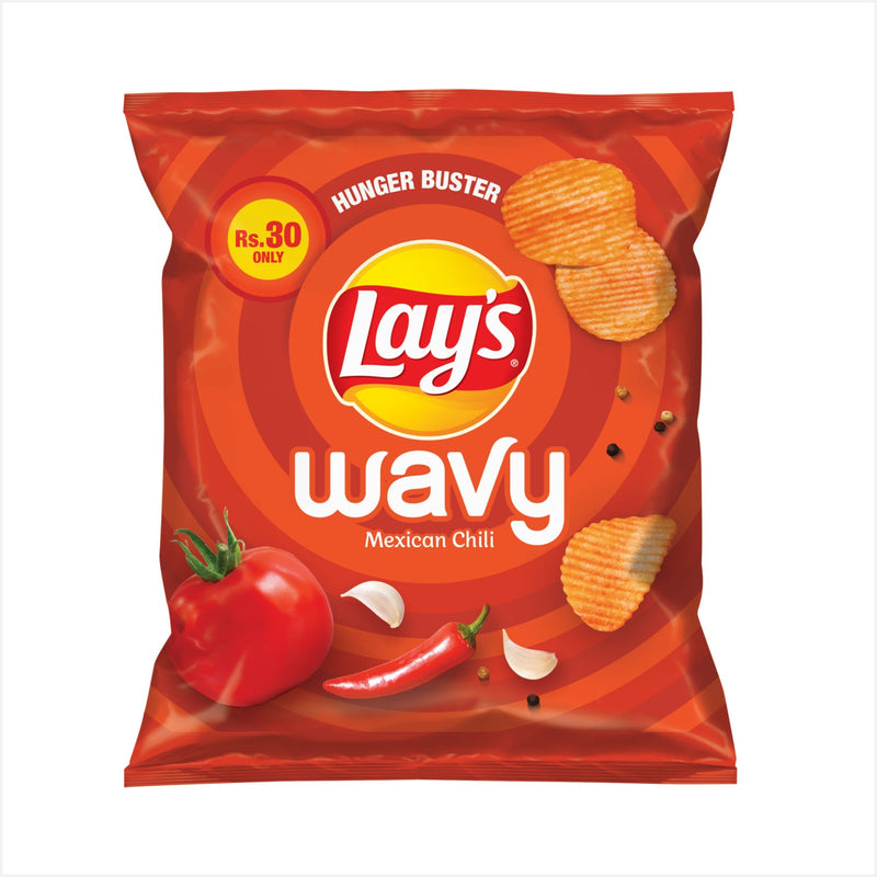 Lays Wavy Mexican Chilli Chips Rs 30