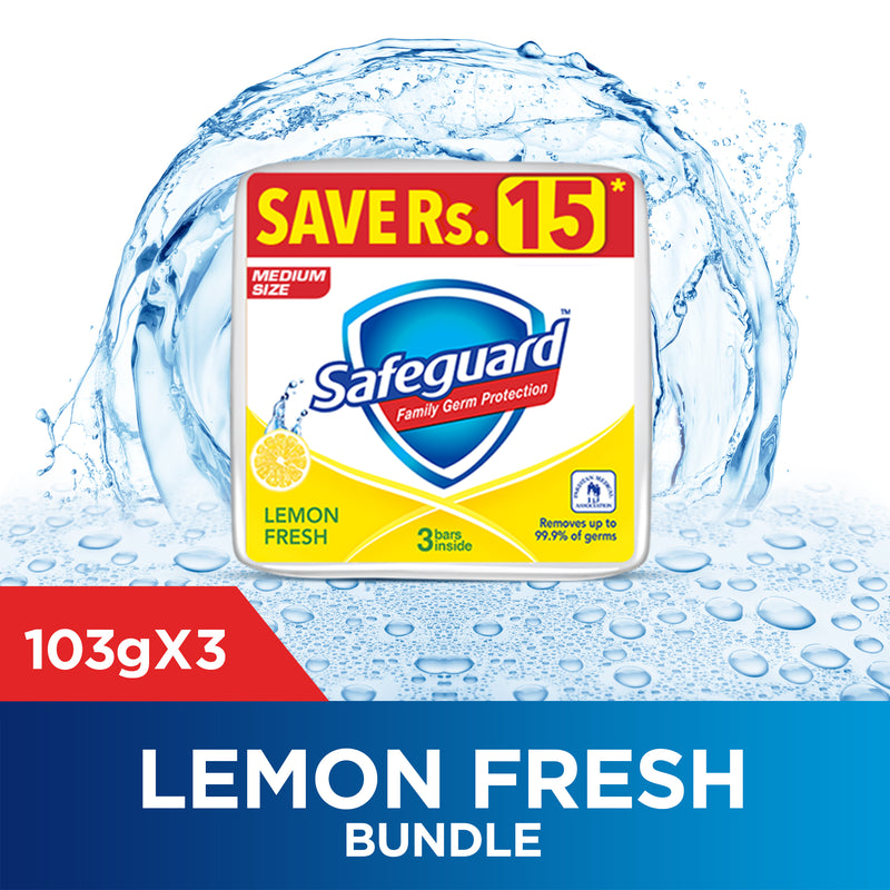Safeguard Lemon Fresh Soap 103gm Pack Of 3