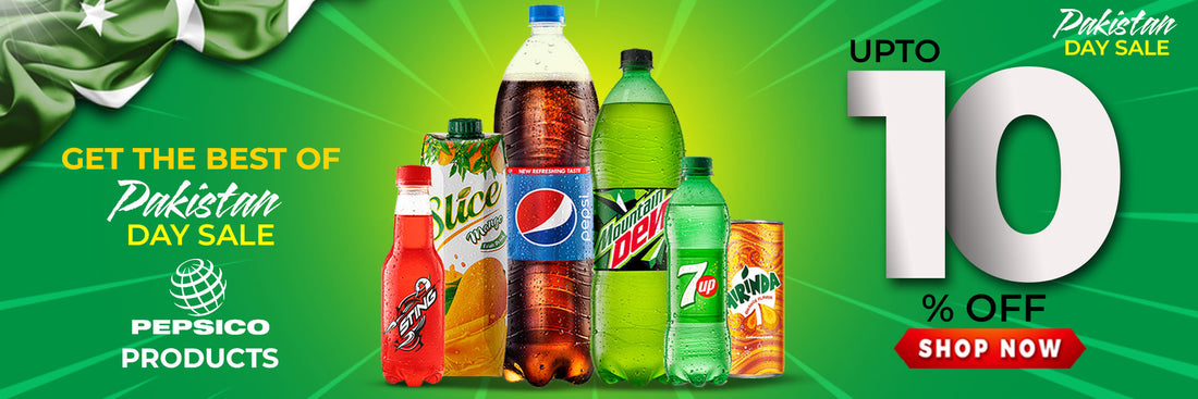 This Pakistan Day Enjoy upto 10% off on Pepsico Entire products line