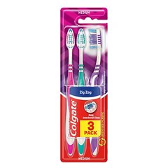 Colgate T/B Zig Zag Medium 3 Pcs