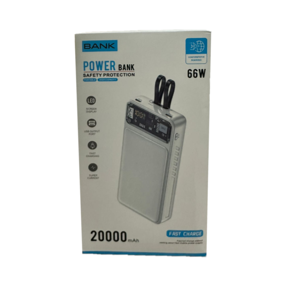 BANK Power Bank Safety Protection 66W 2000mAh