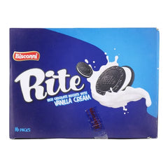 Bisconni Rite Chocolate Biscuits With Vanilla Cream Snack Pack 16 pcs