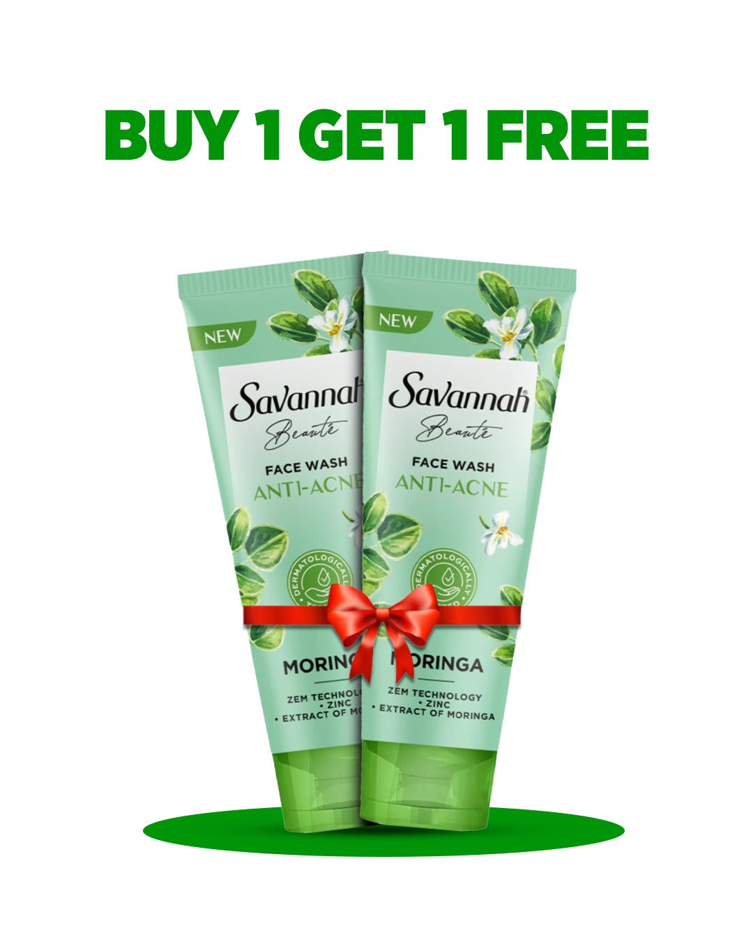 Buy 1 Savannah Beauté Anti-Acne Moringa Facewash 100 ml Get 1 Free