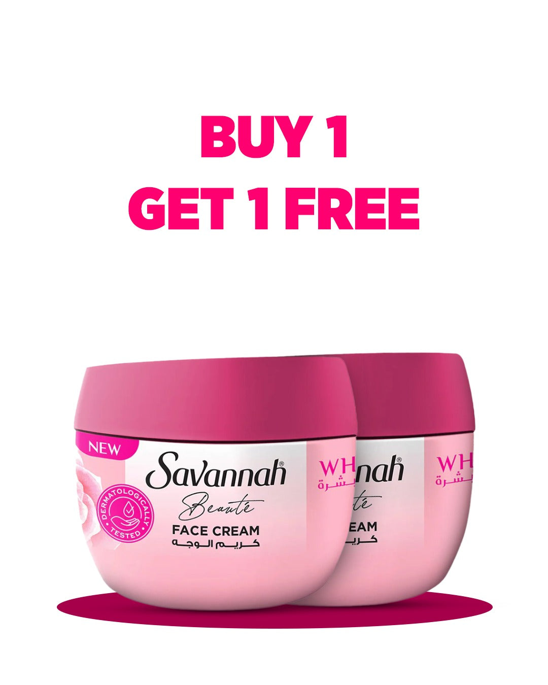 Buy 1 Savannah Whitening Rose Face Cream 50g Get 1 Free