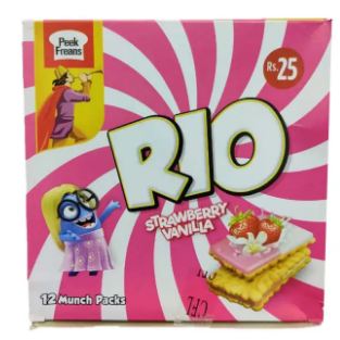 Peek Freans RIO Strawberry & Vanilla Biscuit Half Roll Box (Munch Pack)