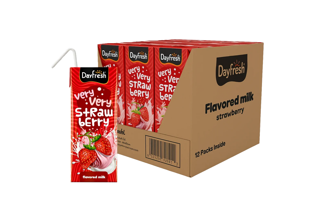 Dayfresh Strawberry Flavored Milk - 180ml - 12pcs Case