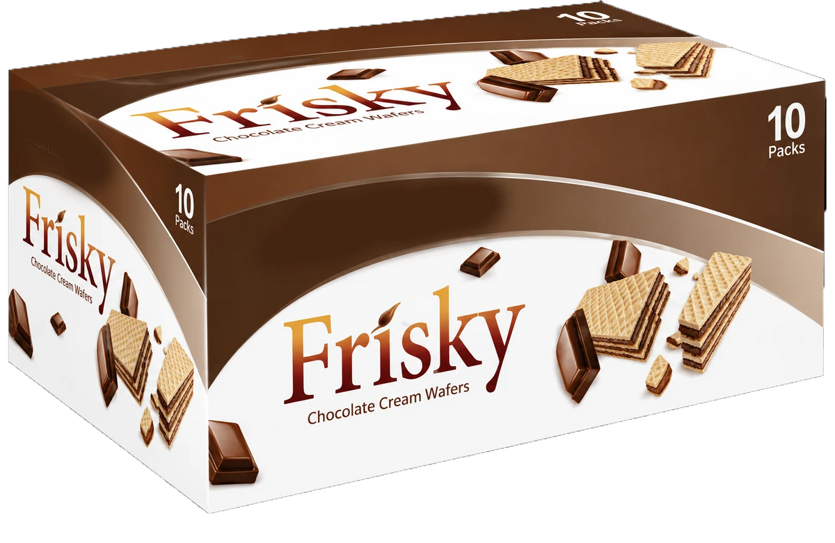 Inovative Frisky Chocolate Flavoured Creme Wafers 10pcs Box