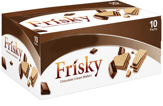 Inovative Frisky Chocolate Flavoured Creme Wafers 10pcs Box