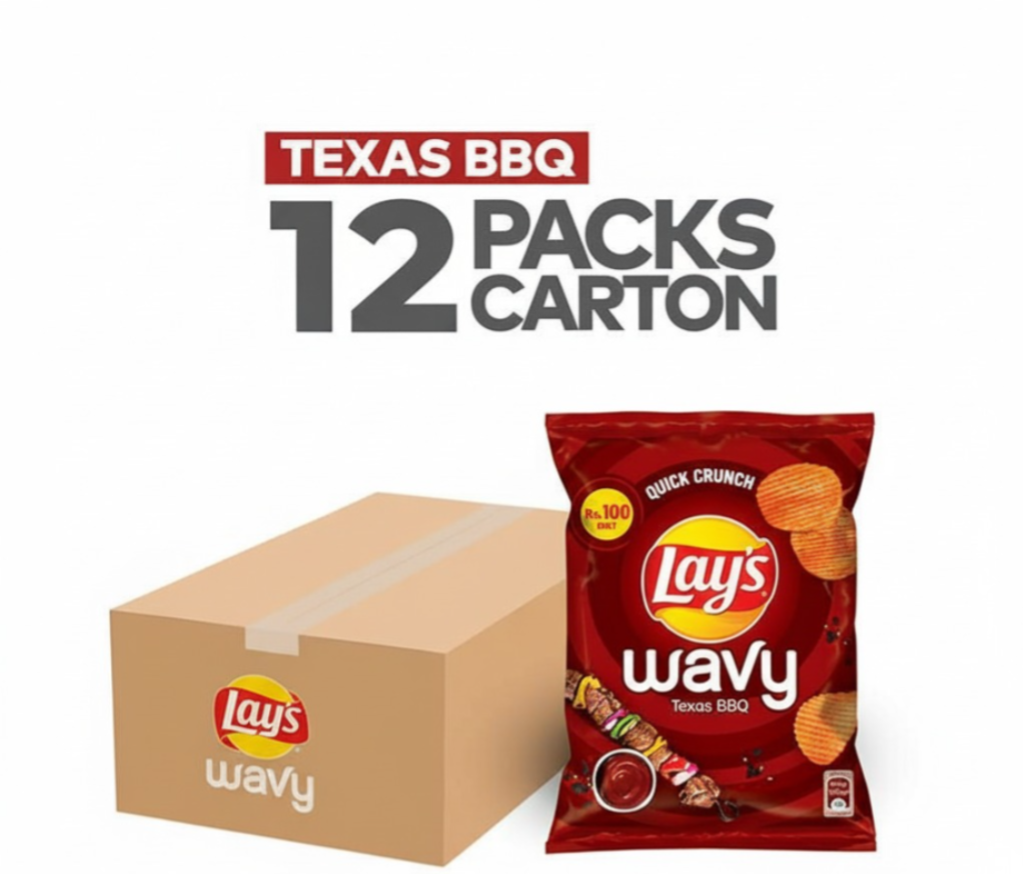 Lays Wavy BBQ Rs 100 Carton Pack