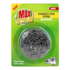 Max Scrub Stainless Steel Spiral Large 1-Pack