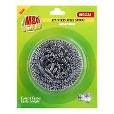 Max Scrub Stainless Steel Spiral Regular 1-Pack