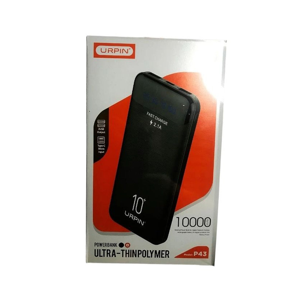Urpin P43 10000mAh Ultra-Thin Polymer Power Bank