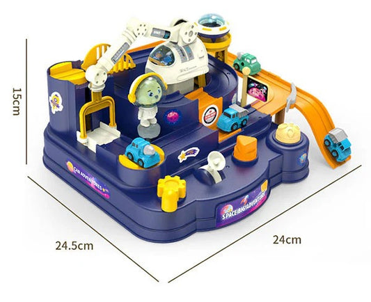 Manual Space Big Adventure Track Set - 2 Assorted Cars