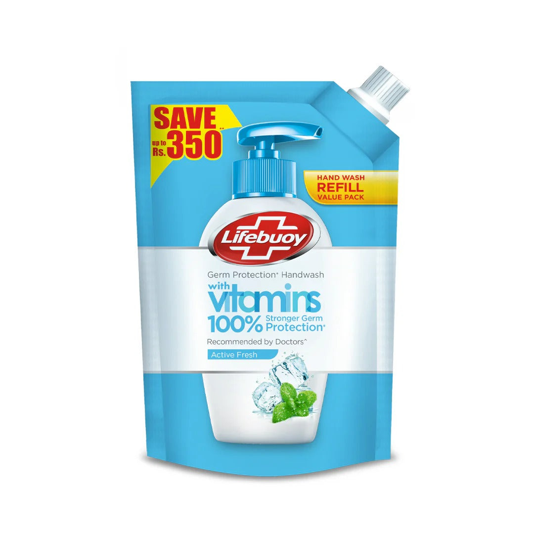 Lifebuoy Liquid Hand Wash Active Fresh Pouch 1000 ml