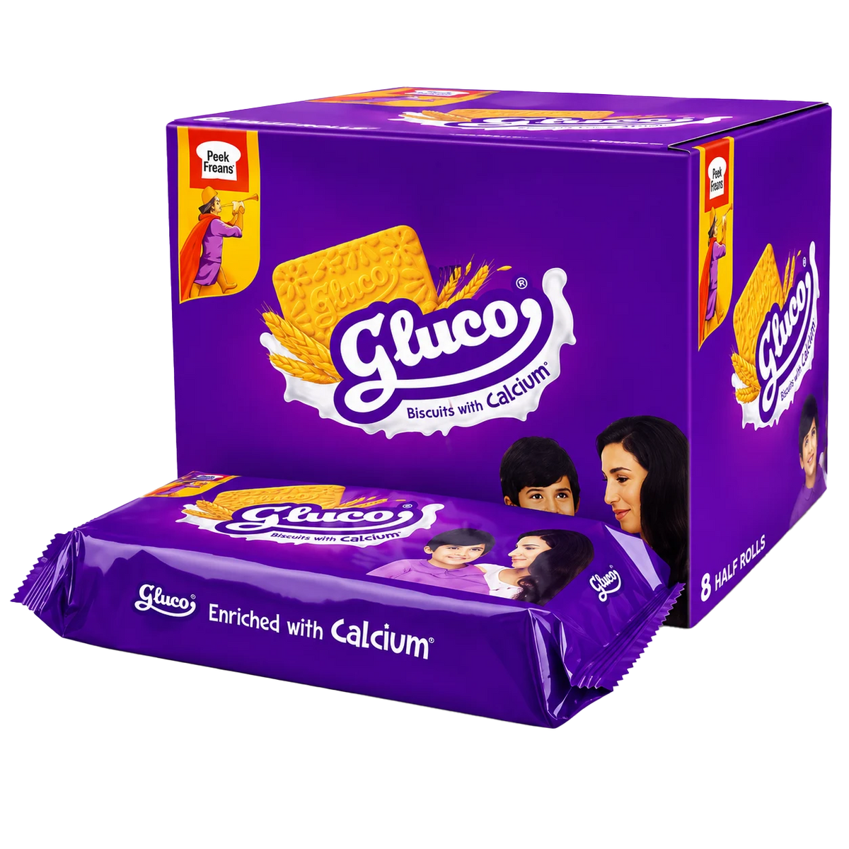 Peek Freans Gluco Biscuit Half Roll (8 Pack)