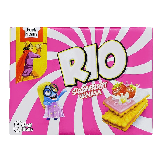 Peek Freans RIO Strawberry & Vanilla Biscuit Half Roll (8 Pack)
