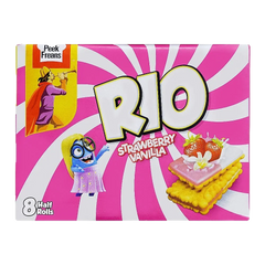 Peek Freans RIO Strawberry & Vanilla Biscuit Half Roll (8 Pack)