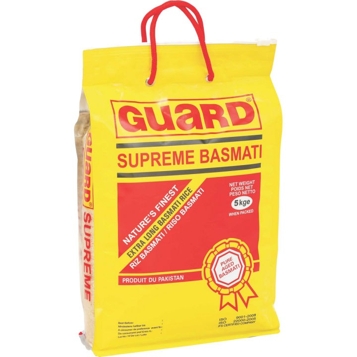 Guard Supreme Extra Long Grain Basmati Rice 5 Kg