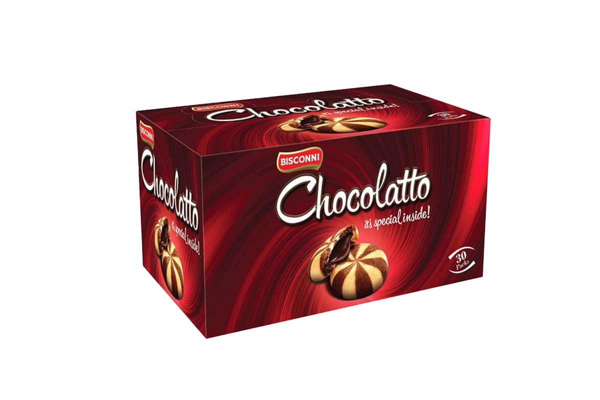 Bisconni Chocolatto Biscuit Half Roll 30pcs Box