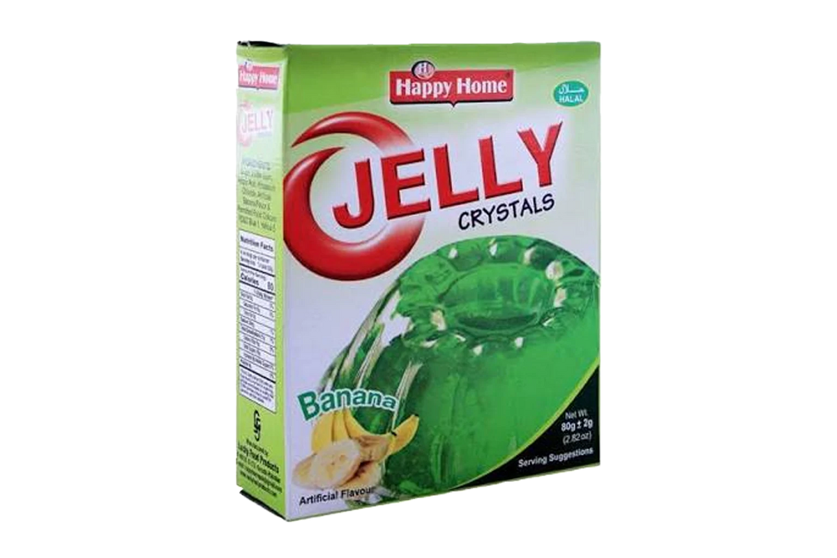 Happy Home Jelly Cryetals Banana 80 gm