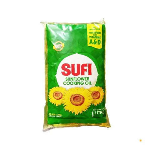 Sufi Sunflower Cooking Oil Pouch 1ltr