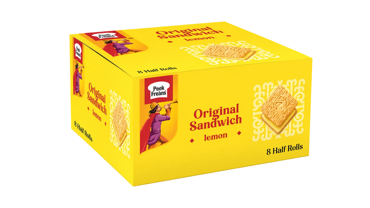 Peek Freans Lemon Sandwich Biscuit Half Roll 8Pcs