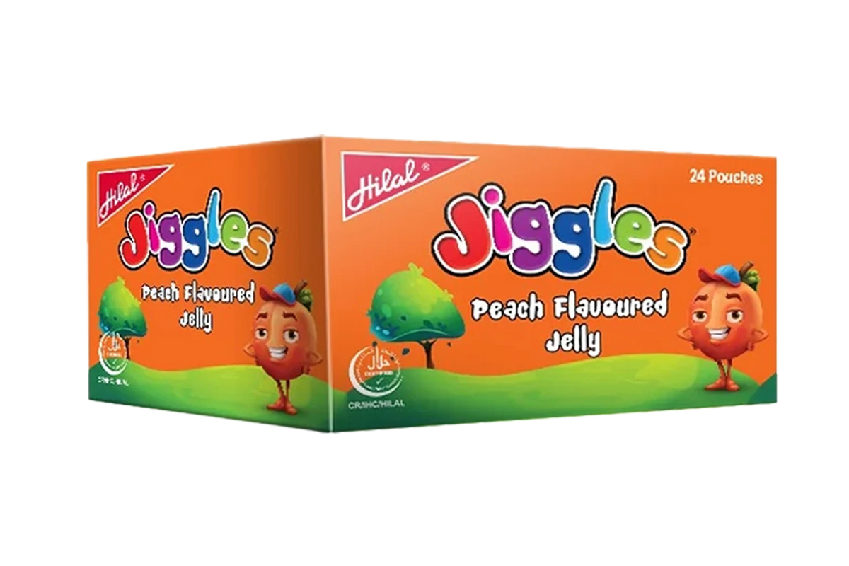 Hilal Jiggles Peach Jelly 310gm 24pcs