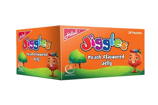 Hilal Jiggles Peach Jelly 310gm 24pcs