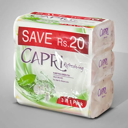 Capri Purifying Green Tea Soap 120gm - Promo Pack