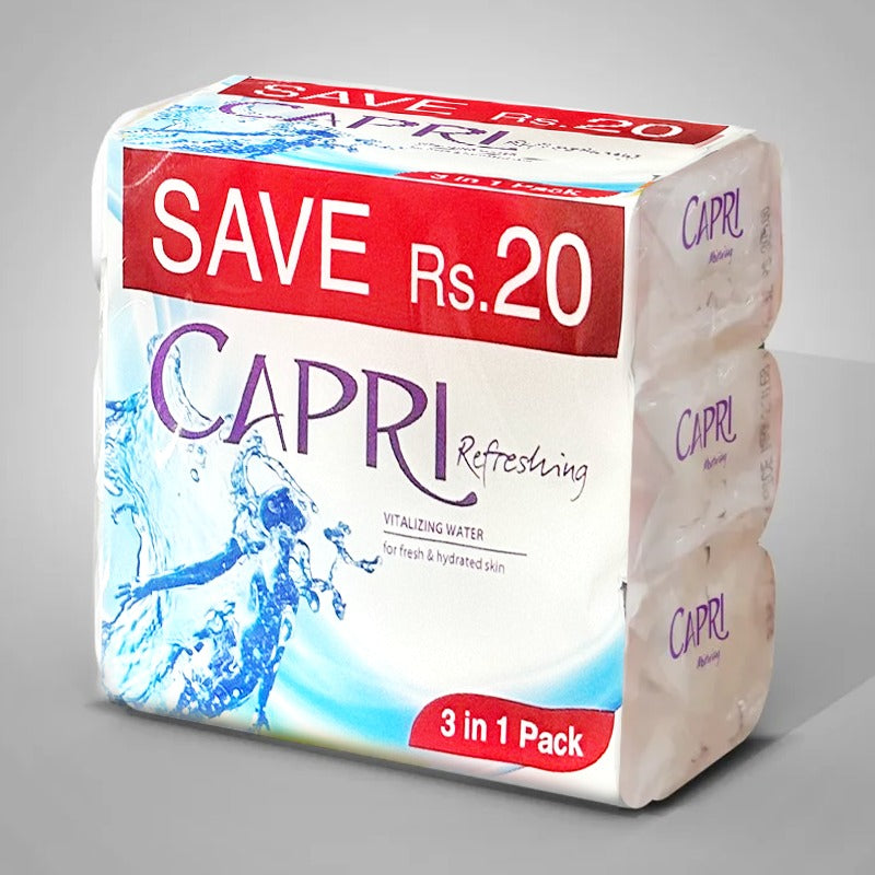 Capri Vitalizing Water Lilly Soap 120gm - Promo Pack