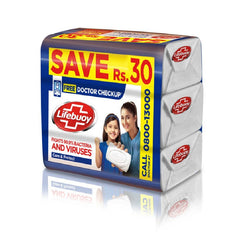 Lifebuoy Care Soap 128gm Pack of 3