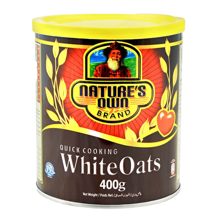 NATURE OWNS 400GM WHITE OATS TIN