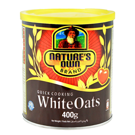 NATURE OWNS 400GM WHITE OATS TIN