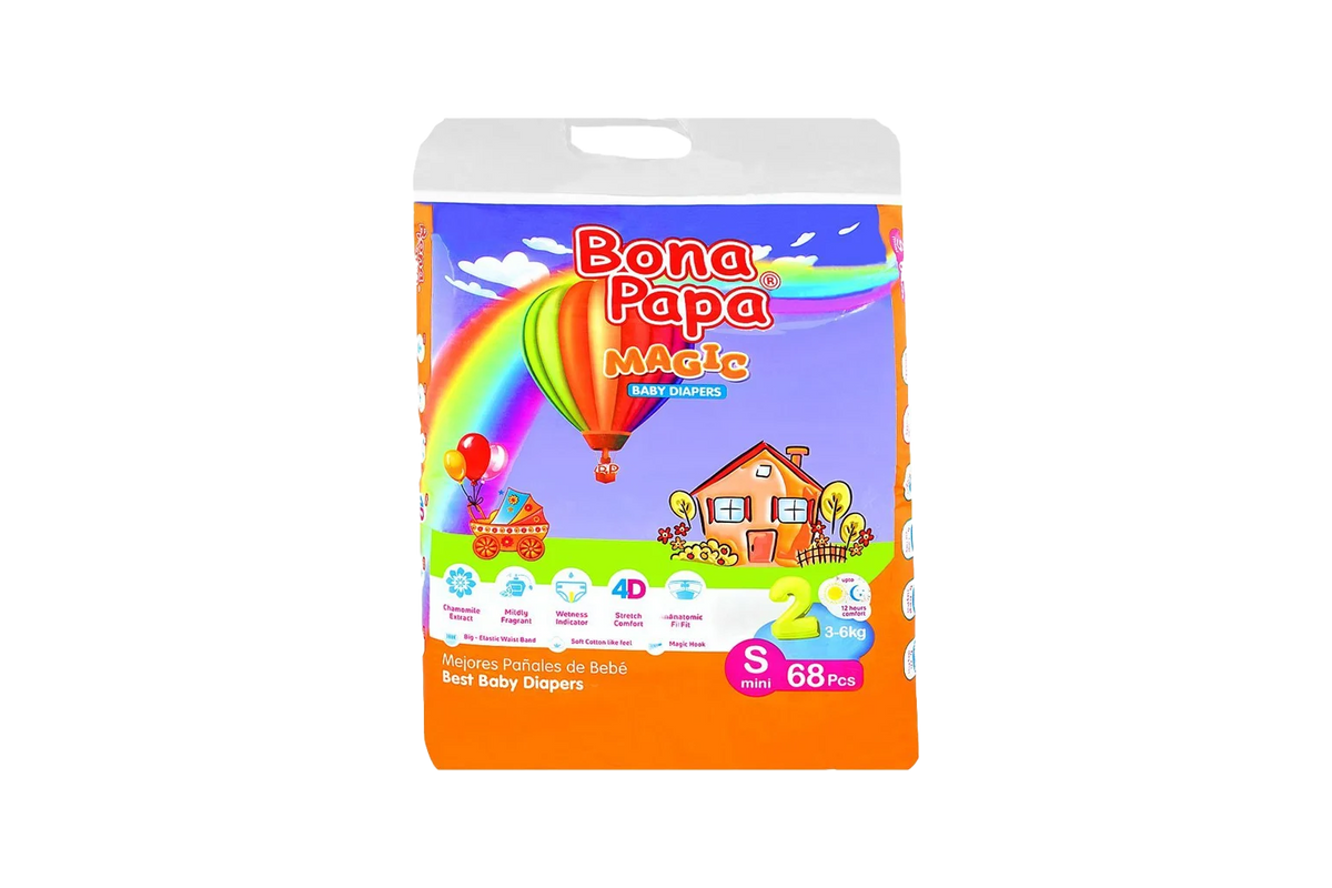 Bona Papa Magic Baby Diapers Small 68Pcs