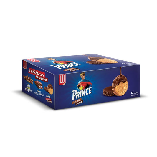 LU Prince Covered In Chocolate Biscuit Ticky Pack Box