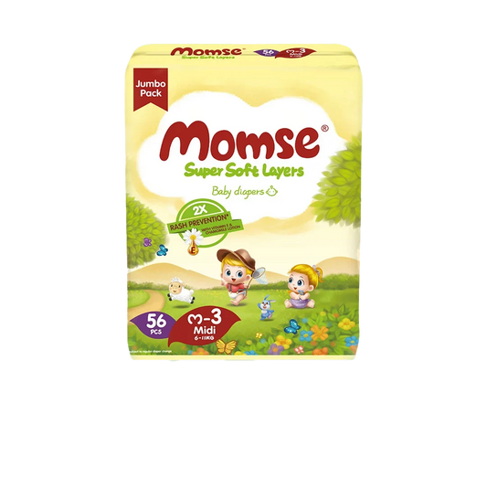 Momse Baby Diapers Medium 56pcs