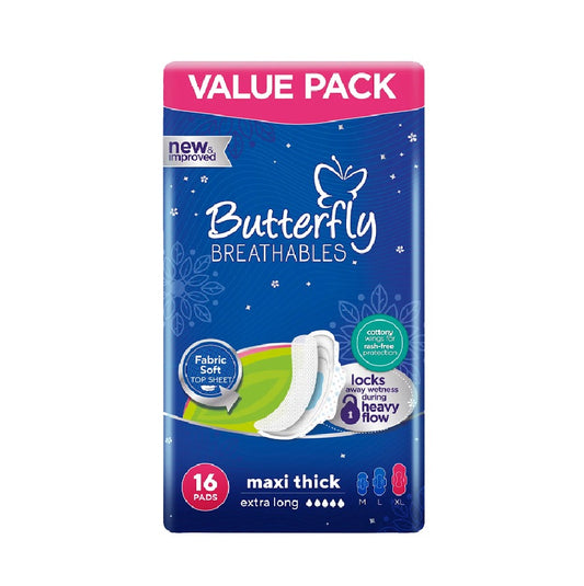 Butterfly Breathables Maxi Thick Extra Large (Value Pack) 16pc