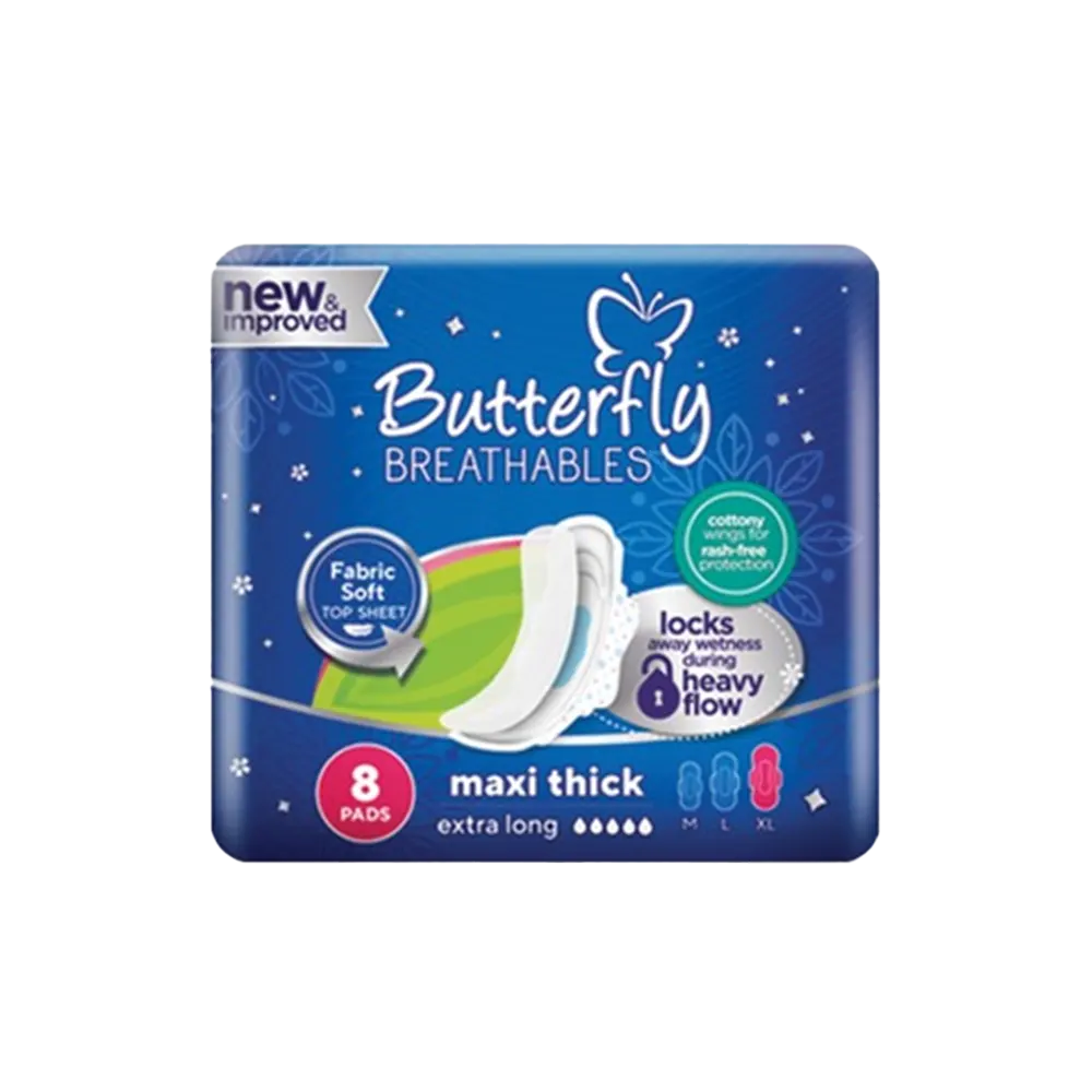 Butterfly Breathables Maxi Thick Extra Long 8pcs