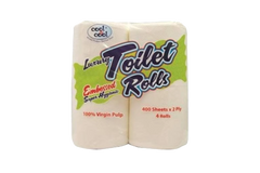 Cool & Cool Luxury Embossed Toilet Roll Twin Pack 400x2Ply