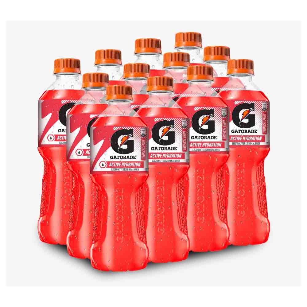 Gatorade Active Hydration Tropical Fruit Pet Bottle 500ml 6-Pcs Case