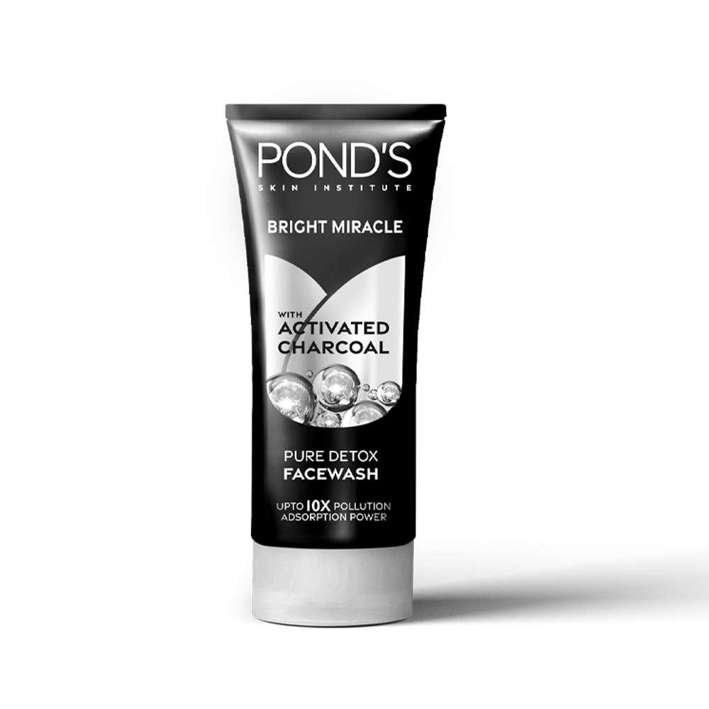 Pond's Bright Miracle Pure Detox Face Wash With Activated Charcoal 50g