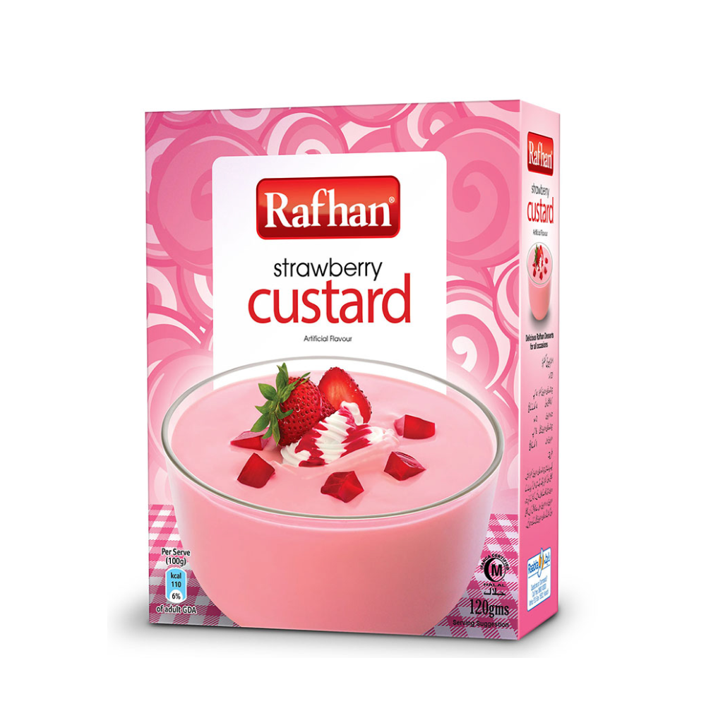 Rafhan Strawberry Custard 120gm
