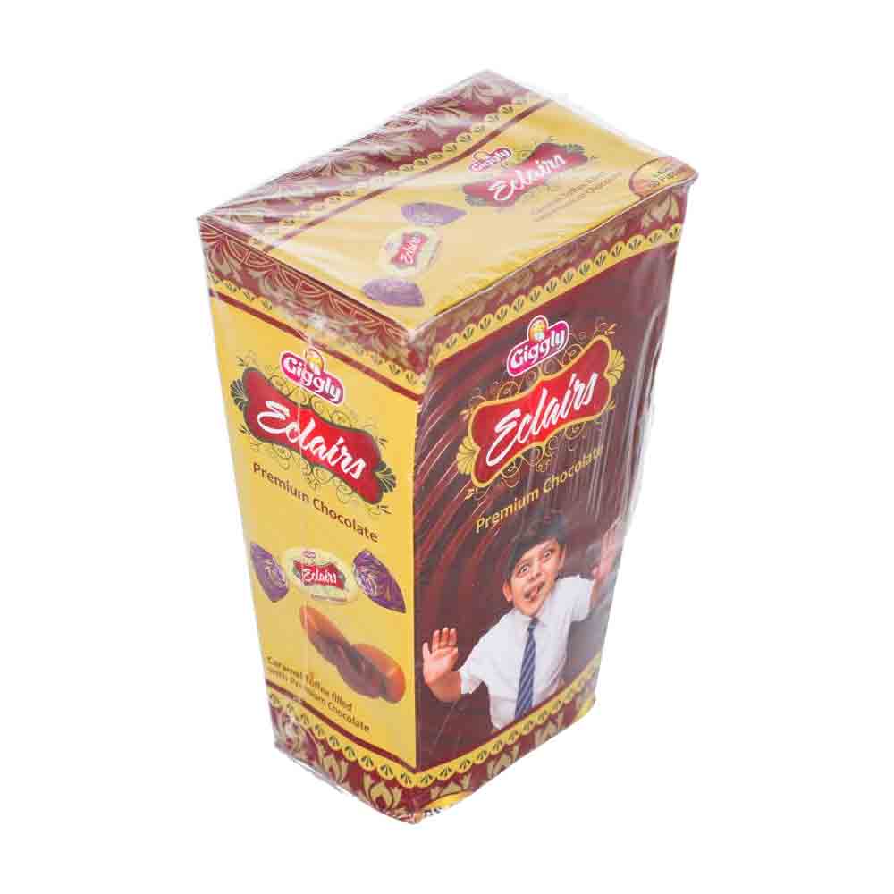 Giggly Eclairs Caramel & Chocolate Toffee Box (75 pcs)