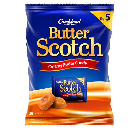 Candyland Butter Scotch Creamy Butter Candy Pouch 25 Pcs