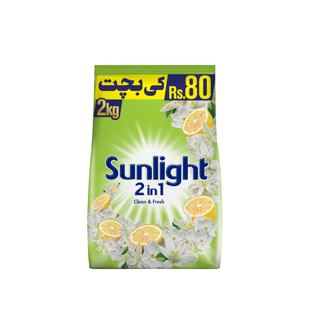 Sunlight 2in1 Washing Powder Green  2KG (Clean & Fresh)