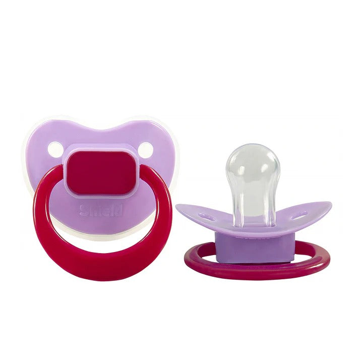 Shield Orthodontic Soother with Care Cover Pink