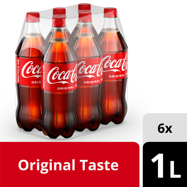 Coca Cola Pet Bottles 1 Litre 6-Pcs Case